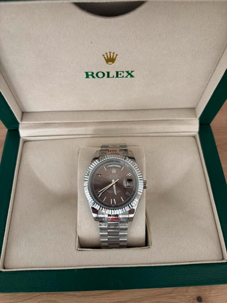 Rolex Day-Date 41mm – Complete set – Topstaat, Sieraden, Tassen en Uiterlijk, Horloges | Heren, Nieuw, Polshorloge, Rolex, Staal