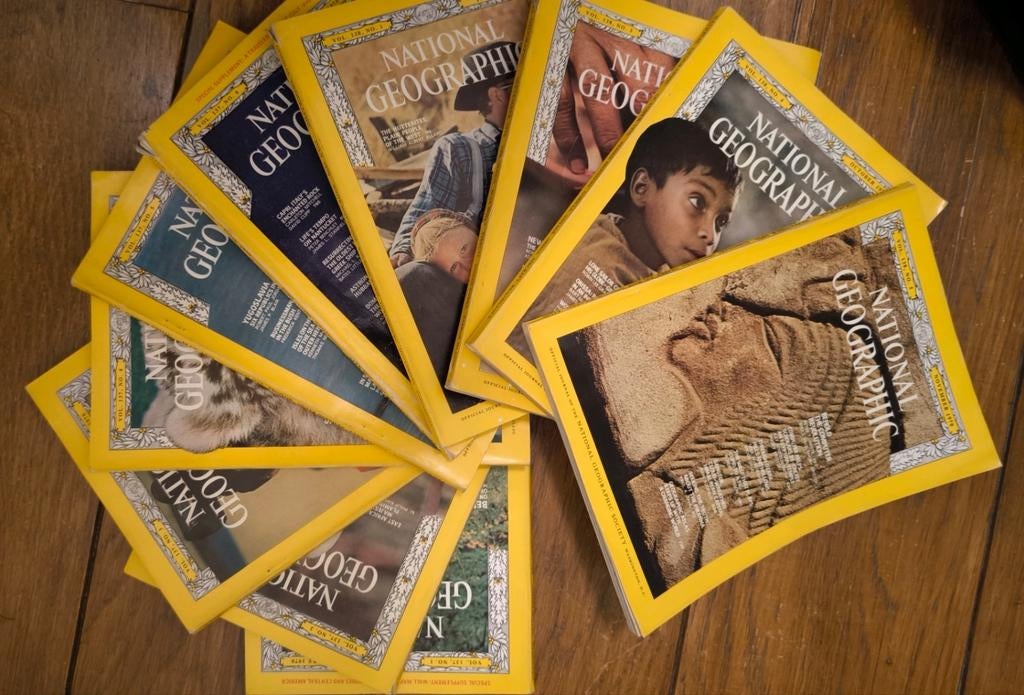 National Geographic 1970 collectie 10 nummers Engels, Ophalen