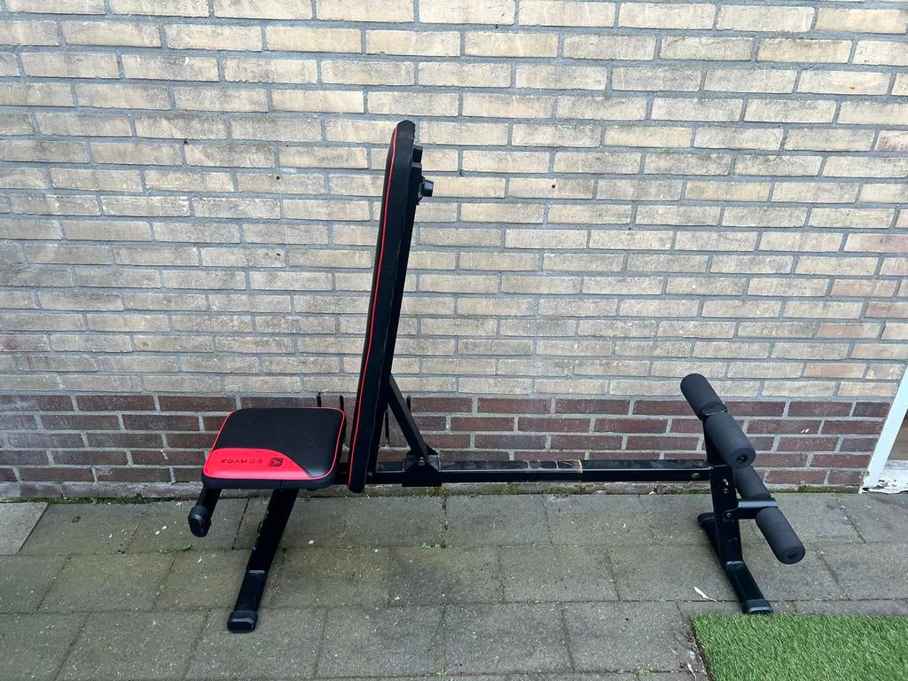 Verstelbare fitnessbank / buikspierbank Domyos, Krachtstation, Ophalen of Verzenden, Zo goed als nieuw, Buik