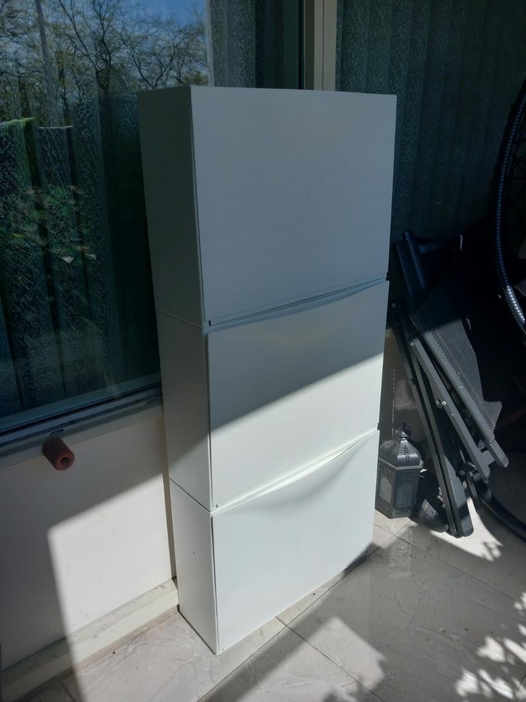 IKEA schoenenkast met 3 vakken - wit, Ophalen of Verzenden, Gebruikt, Modern, functioneel