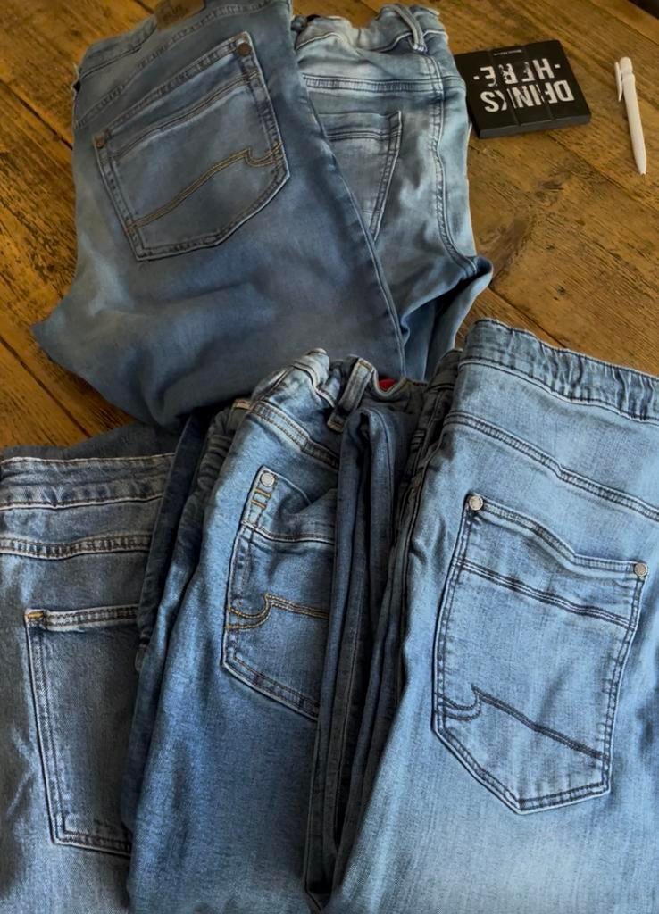 5 spijkerbroeken verstelbaar maat 170, Kinderen en Baby's, Kinderkleding | Maat 170, Ophalen, Zo goed als nieuw, Jongen, Broek