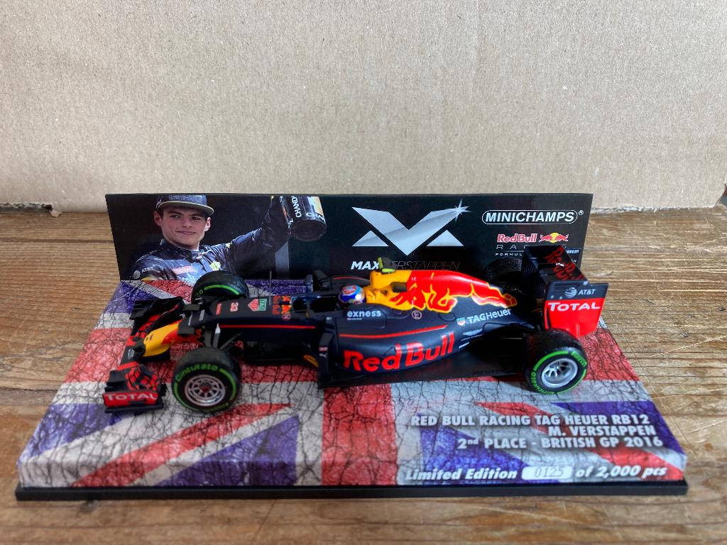 ✅ Max Verstappen 1:43 editie 12 2nd place British GP 2016, Ophalen of Verzenden, Nieuw, Formule 1