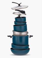 Kelton Pannenset 26-delig - Stapelbaar - Alle Warmtebronnen, Ophalen, Gebruikt, Aluminium, Pannenset