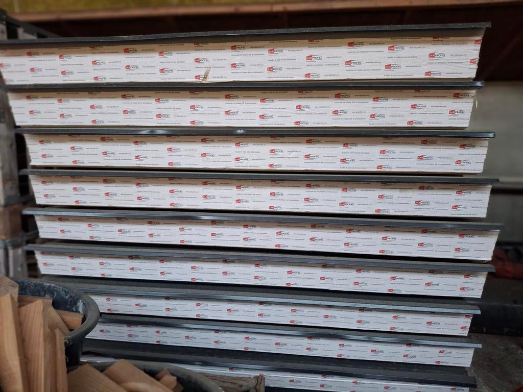 Geïsoleerde sandwichpanelen 10 stuks,l 175 cm ,br 105 cm., Ophalen, Zwart, 15 m² of meer, Dakplaat of Dakpanplaat