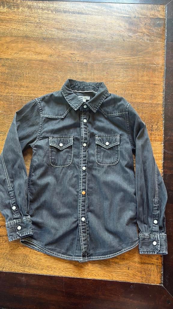 Zwarte spijkerblouse, Ophalen of Verzenden, Zo goed als nieuw, Jongen, Broek
