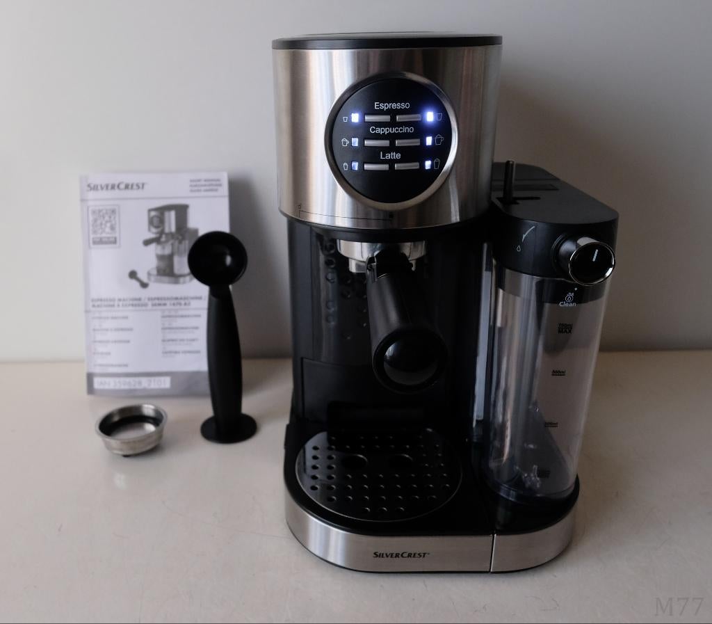 Silvercrest SEMM 1470 A2 Espresso Machine, Witgoed en Apparatuur, Koffiezetapparaten, Afneembaar waterreservoir, Koffiemachine