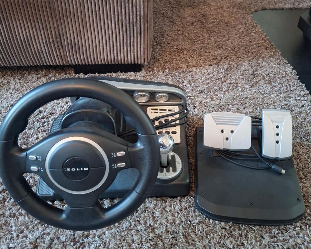 Zolid stuurwiel en pedalen, Spelcomputers en Games, Ophalen, Gebruikt, Controller