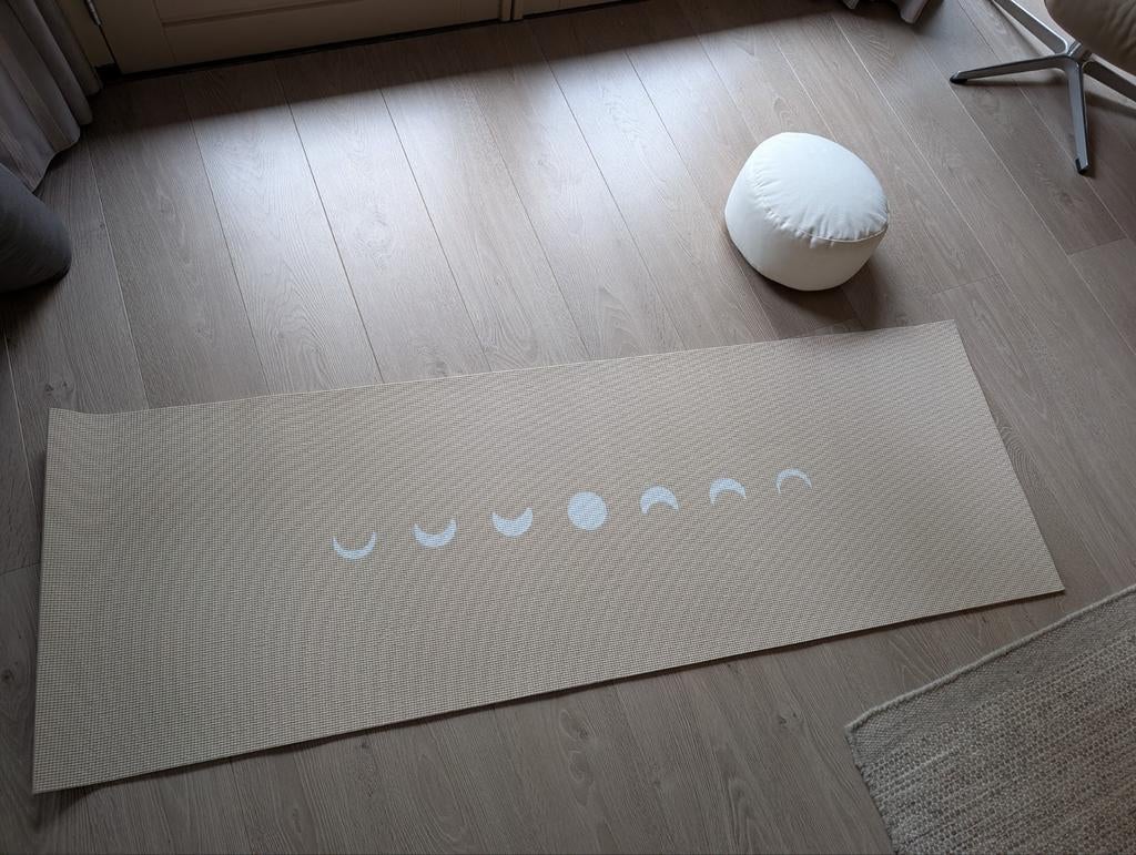 Super Yoga matten (2x), beige, antislip, 182x61 cm, Sport en Fitness, Yoga en Pilates, Ophalen, Zo goed als nieuw, Yogamat