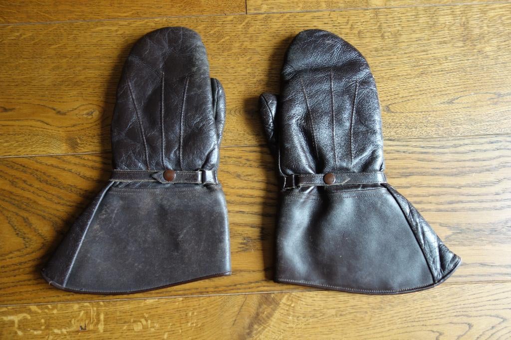 Motorwanten oud leder, Motoren, Kleding | Motorkleding, Ophalen of Verzenden, Tweedehands, Handschoenen