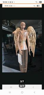 Decoratieve engel sculptuur met gouden vleugels, Ophalen of Verzenden, Nieuw