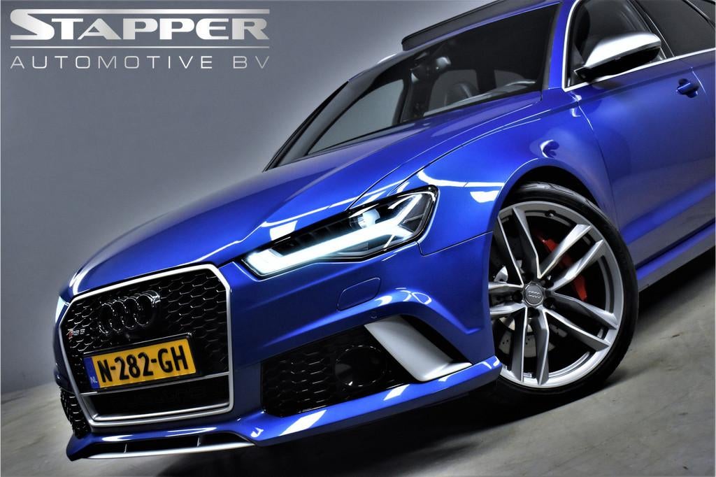 Audi RS6 4.0 TFSI 561pk Quattro Miltek/Pano/Head-Up/Carplay/, Auto's, Audi, Gebruikt, Blauw, Geïmporteerd, 3993 cc