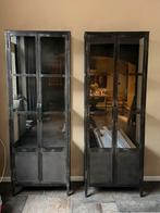 Vitrinekast carpino metaal glas, Ophalen, 50 tot 100 cm, Zo goed als nieuw, Minder dan 100 cm