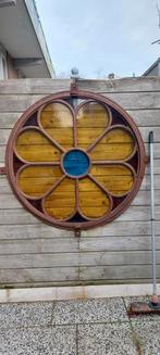 Zolder/Stalraam gietijzer met 3 kleurenglas, Ophalen, Gebruikt, 80 tot 120 cm, 80 tot 120 cm