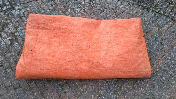 Bouwzeil / afdekzeil, oranje, ca. 4,7m x 7,6m, Doe-het-zelf en Verbouw, Zeil en Folie, Gebruikt, Zeil, 15 m² of meer, Ophalen