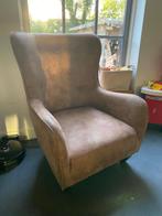 Fauteuil / oorfauteuil cognac bruin, Huis en Inrichting, Fauteuils, Ophalen, Zo goed als nieuw, 50 tot 75 cm, Leer