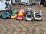 4 grasmaaiers waarvan 2 met motor en 2 elektrisch, Ophalen of Verzenden, Gebruikt