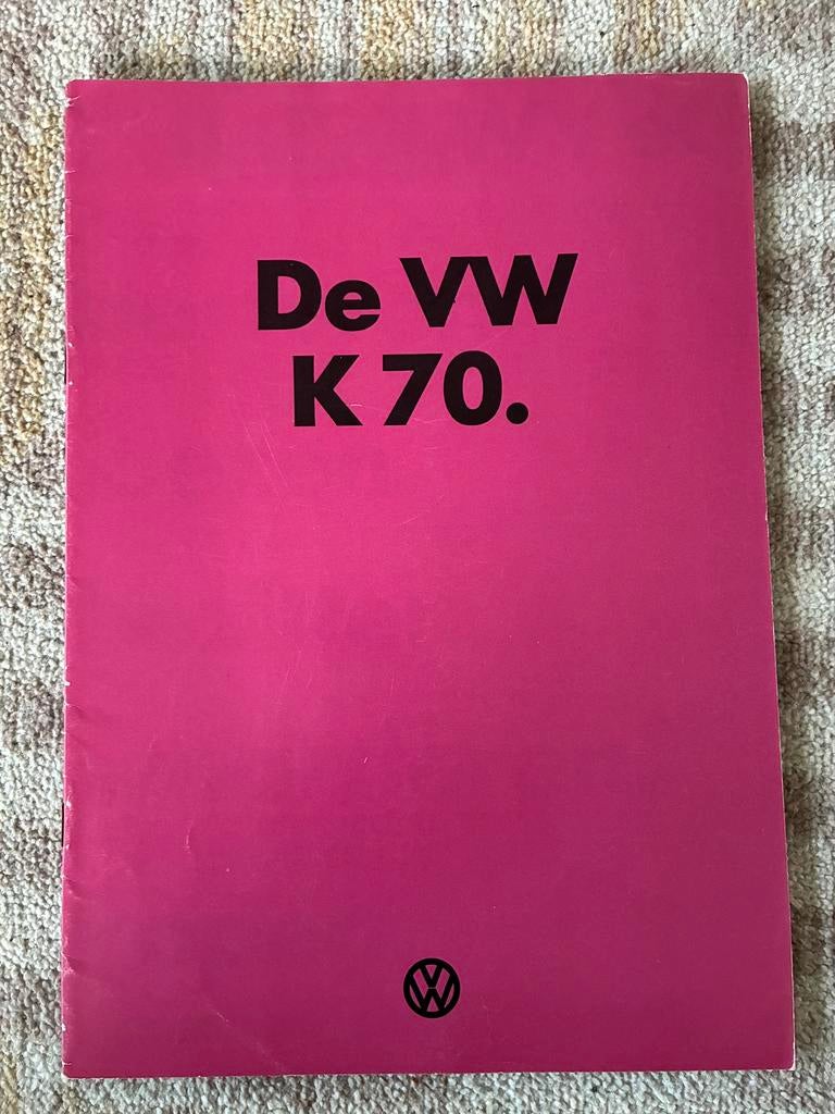 Volkswagen VW K70 brochure 8/73, Ophalen of Verzenden, Zo goed als nieuw, Volkswagen