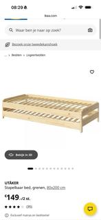 Stapelbaar bed ikea utaker, Ophalen, 90 cm, Eenpersoons, Wit