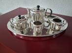 Zilveren theeservies op blad - Gero, jaren '40, Antiek en Kunst, Antiek | Goud en Zilver, Ophalen of Verzenden