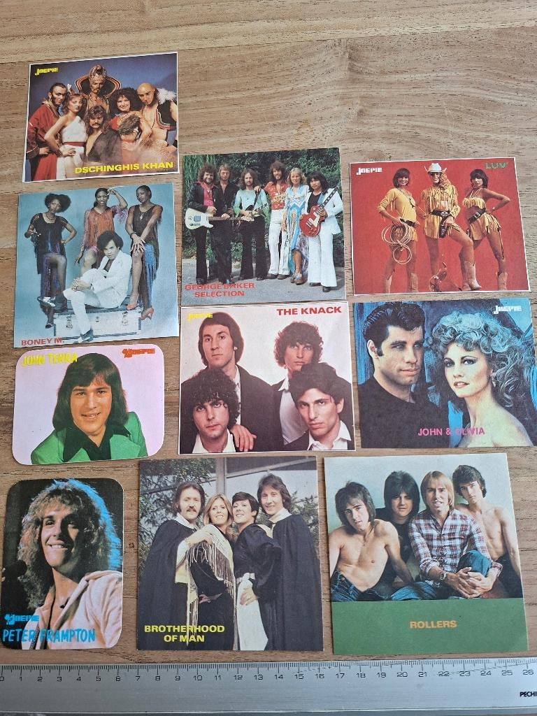 Stickers oude popgroepen, Verzenden, Zo goed als nieuw, Film, Tv of Omroep
