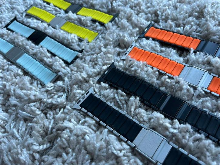 Stratos bandjes Titanium & Black uitvoering | Apple Watch, Telecommunicatie, Wearable-accessoires, Bandje, Ophalen of Verzenden