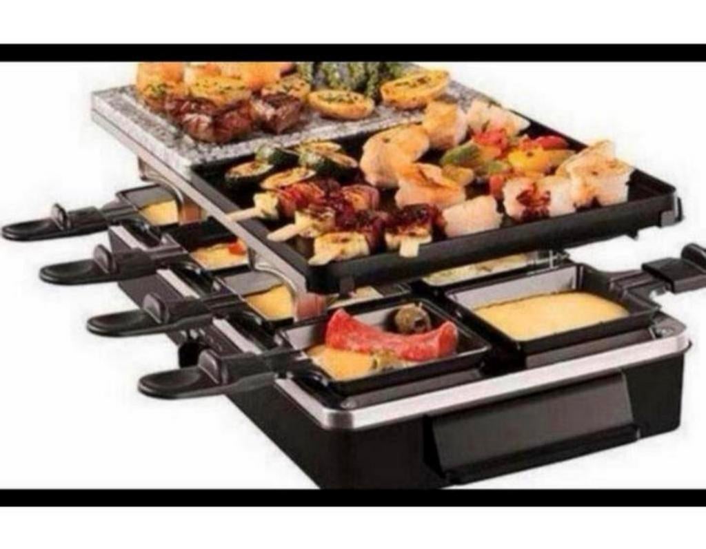 Russell Hobbs Multi Raclette 3-in-1 8 personen gourmetstel, 8 personen of meer, Ophalen of Verzenden, Zo goed als nieuw, H
