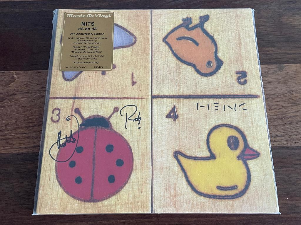 Vinyl 2LP Nits dA dA dA TRANSPARENT NUMBERED GESIGNEERD ZGAN, Cd's en Dvd's, Vinyl | Pop, Zo goed als nieuw, Colored vinyl, Dubbel-LP