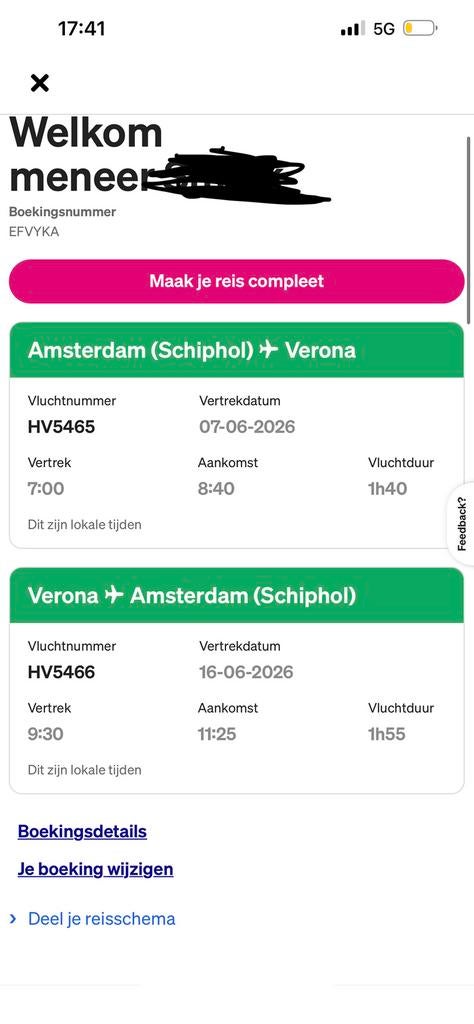 Vliegtickets Verona, Tickets en Kaartjes