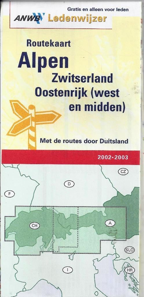 Ws21 plattegrond alpen zwitserland oostenrijk, Boeken, Atlassen en Landkaarten, Ophalen of Verzenden, Zo goed als nieuw, 1800 tot 2000