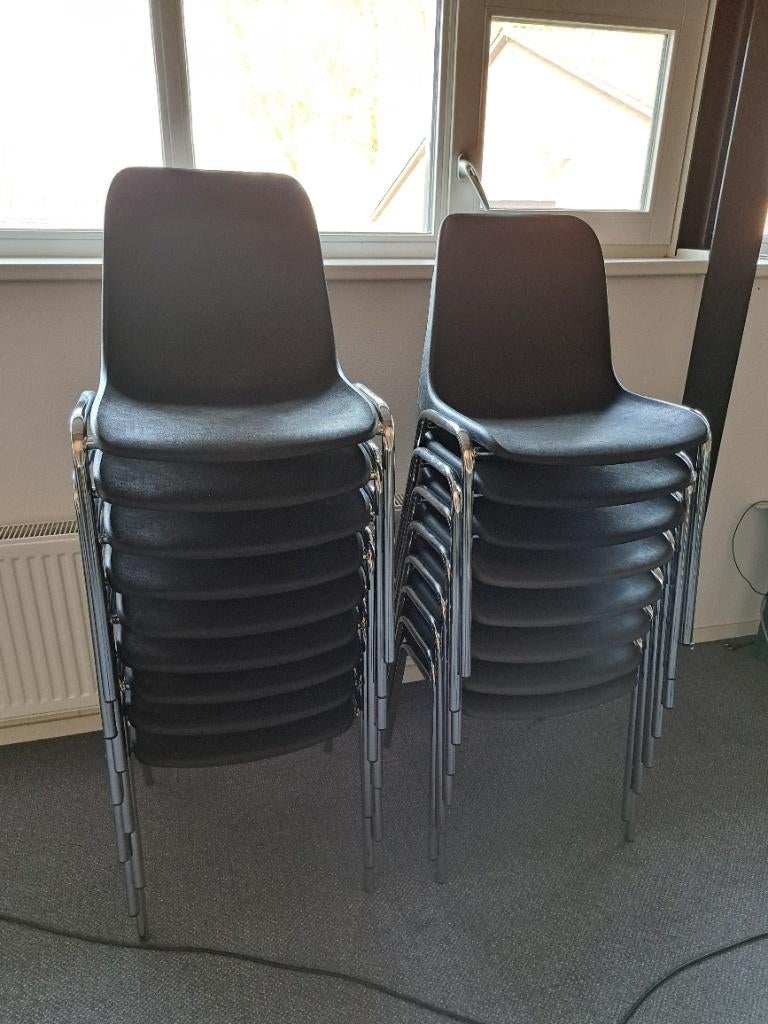 Kantine stoelen, Ophalen, Kunststof, Zwart, Nieuw