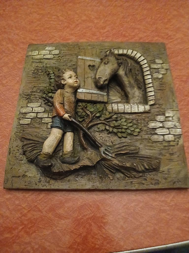 Wandbord groen venlo keramiek vintage, Ophalen of Verzenden