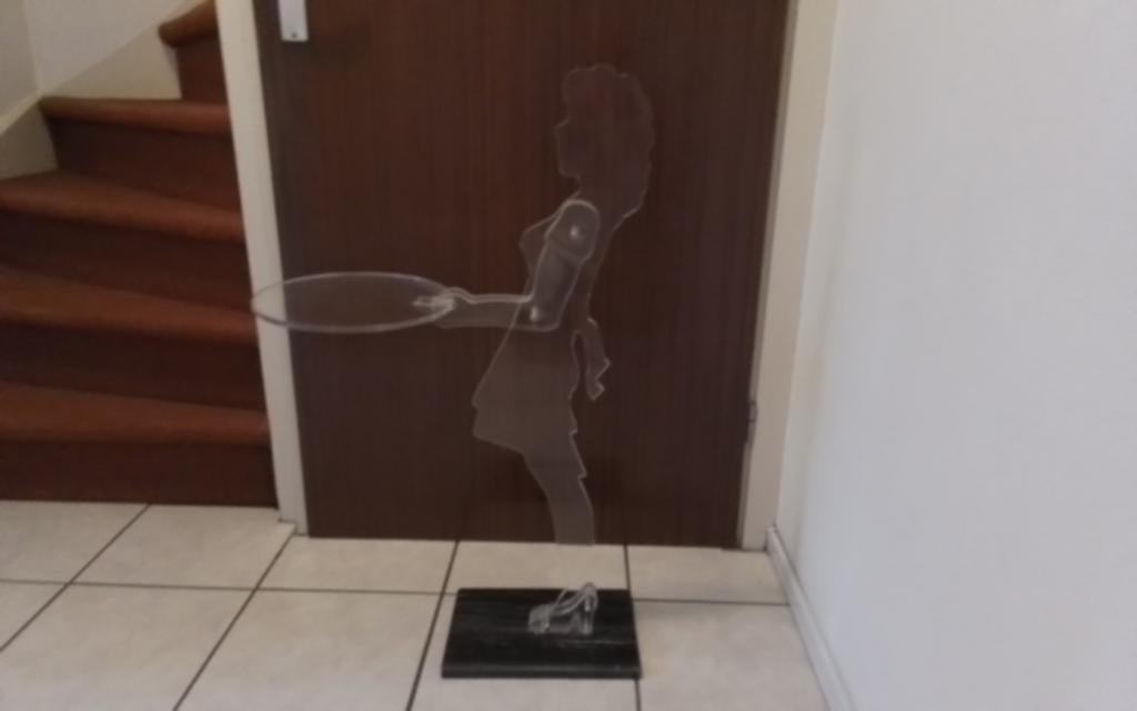 Plexiglas  bijzet tafeltje, Ophalen, Gebruikt