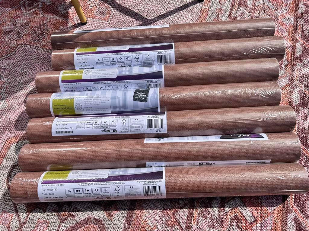 7 rollen vliesbehang, Ophalen, Rood