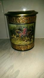 Blik, jacht, paard en honden, 16 cm hoog, 13 cm doorsnee, Ophalen of Verzenden, Zo goed als nieuw, Overige