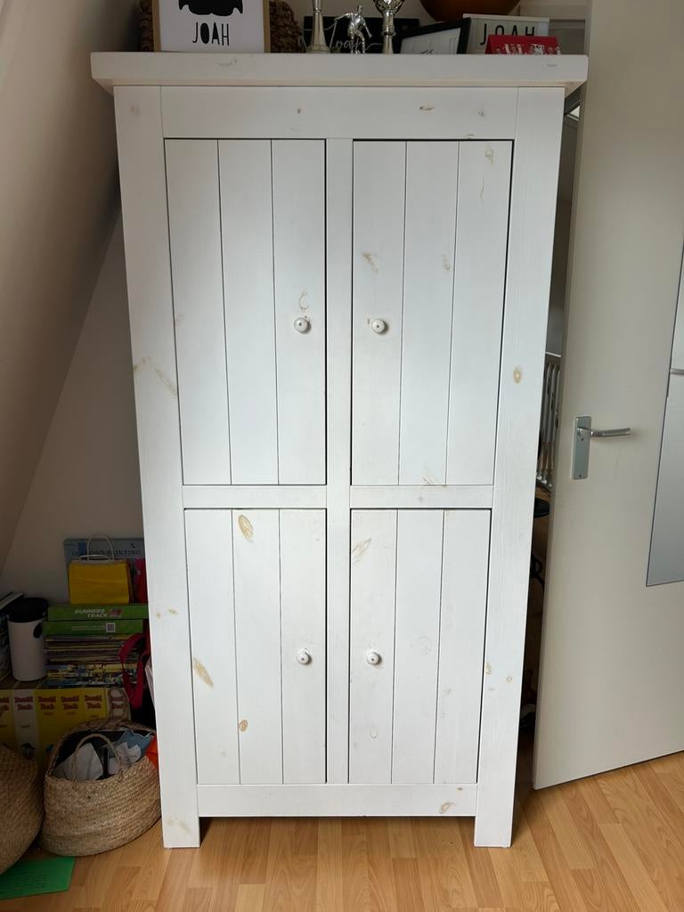 Kledingkast wit, Ophalen, Gebruikt, 50 tot 70 cm, 105 cm of meer