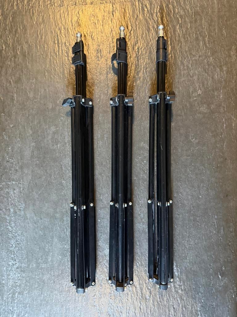 3 lichte lamp statieven, Ophalen of Verzenden, Zo goed als nieuw, Lamp of Flitsset