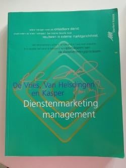 Dienstenmarketing management, Boeken, Verzenden, W. de Vries & P.J.C. van Helsdingen & J.D.P. Kasper, Management, Zo goed als nieuw