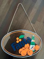 Fanta glas reclamee, Ophalen of Verzenden, Gebruikt, Reclamebord