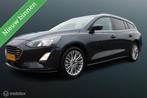 Ford Focus Wagon 1.0 EcoBoost 155 PK Hybrid Titanium X Busin, Stof, Gebruikt, Blauw, Origineel Nederlands