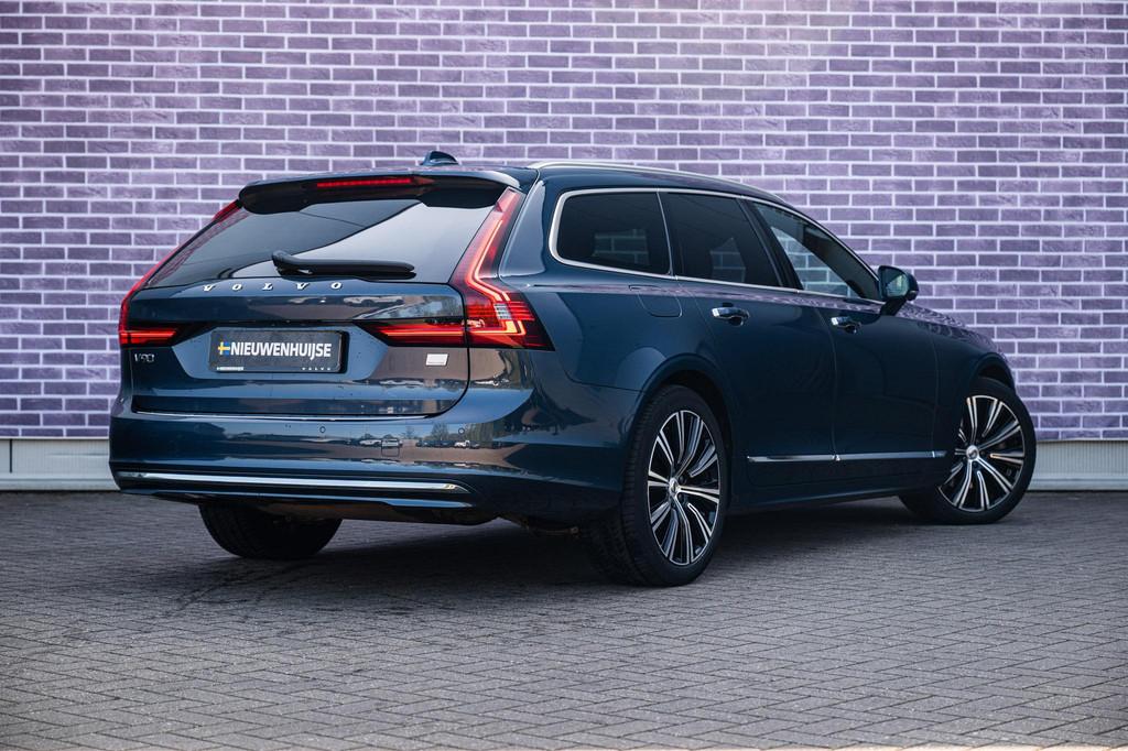 Volvo V90 2.0 T8 AWD Inscription | Trekhaak | Luchtvering |, Auto's, Volvo, 12 maanden, Euro 6, 4 cilinders, Blauw
