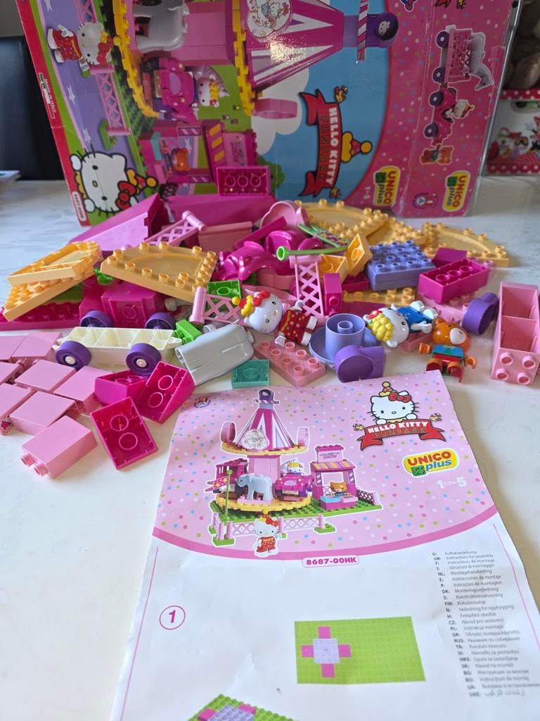 Hello Kitty blokken set compleet, Ophalen of Verzenden, Gebruikt, Overige merken