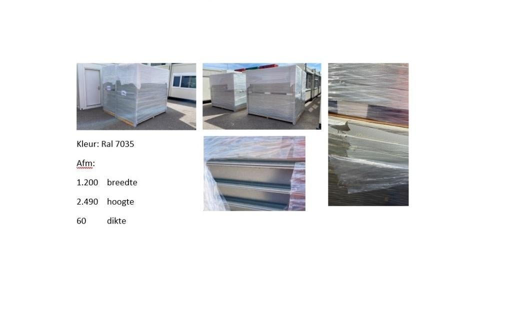 sandwichpanelen steenwol metaal, Ophalen, Zo goed als nieuw, Overige materialen, 50 tot 100 mm