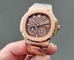 Patek Philippe ✅ goud rose uitvoering Nautilus nieuw 389, Sieraden, Tassen en Uiterlijk, Horloges | Heren, Staal, Staal, Polshorloge