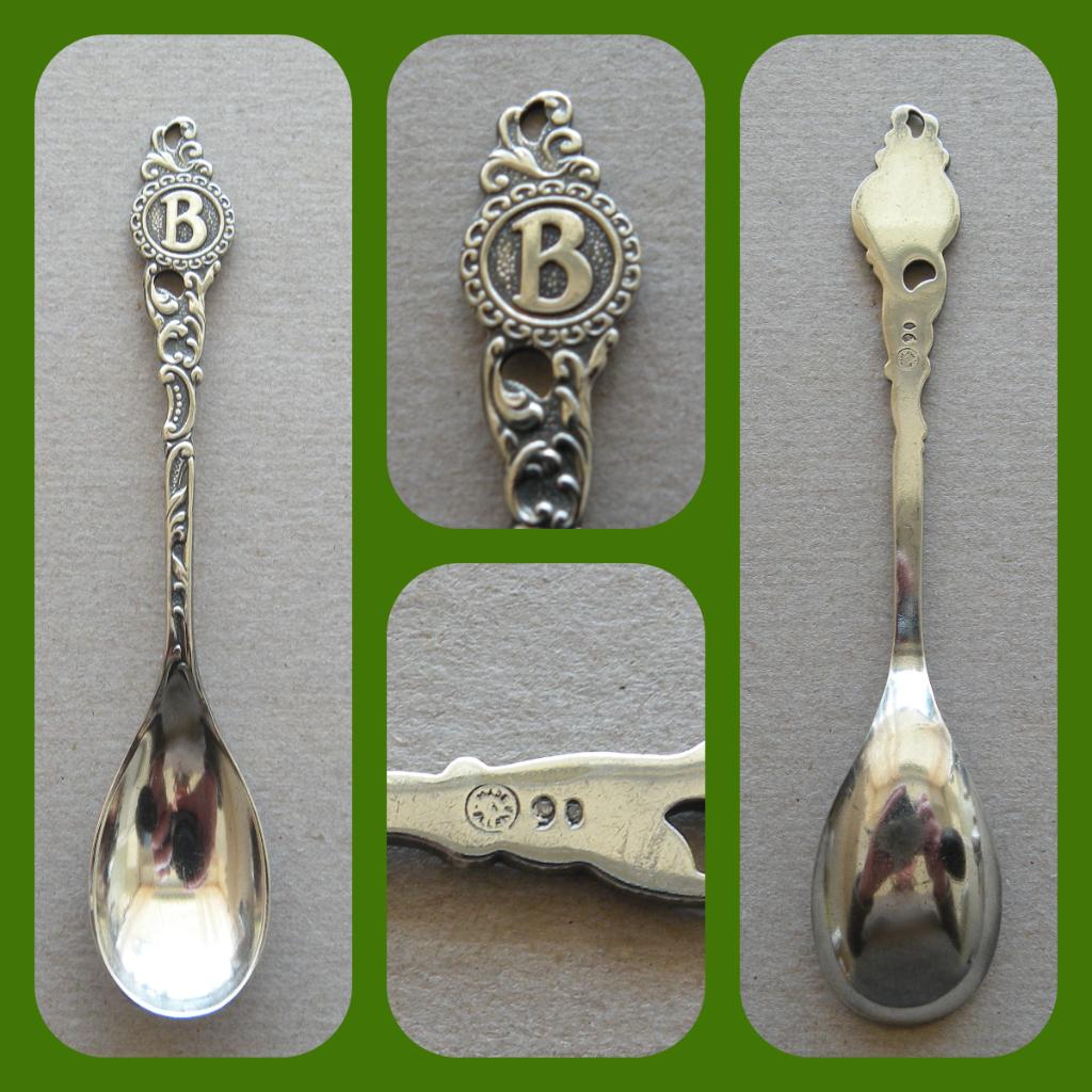 Lepeltje afbeelding letter "B"     (Verzendkosten nl € 1,40), Verzenden