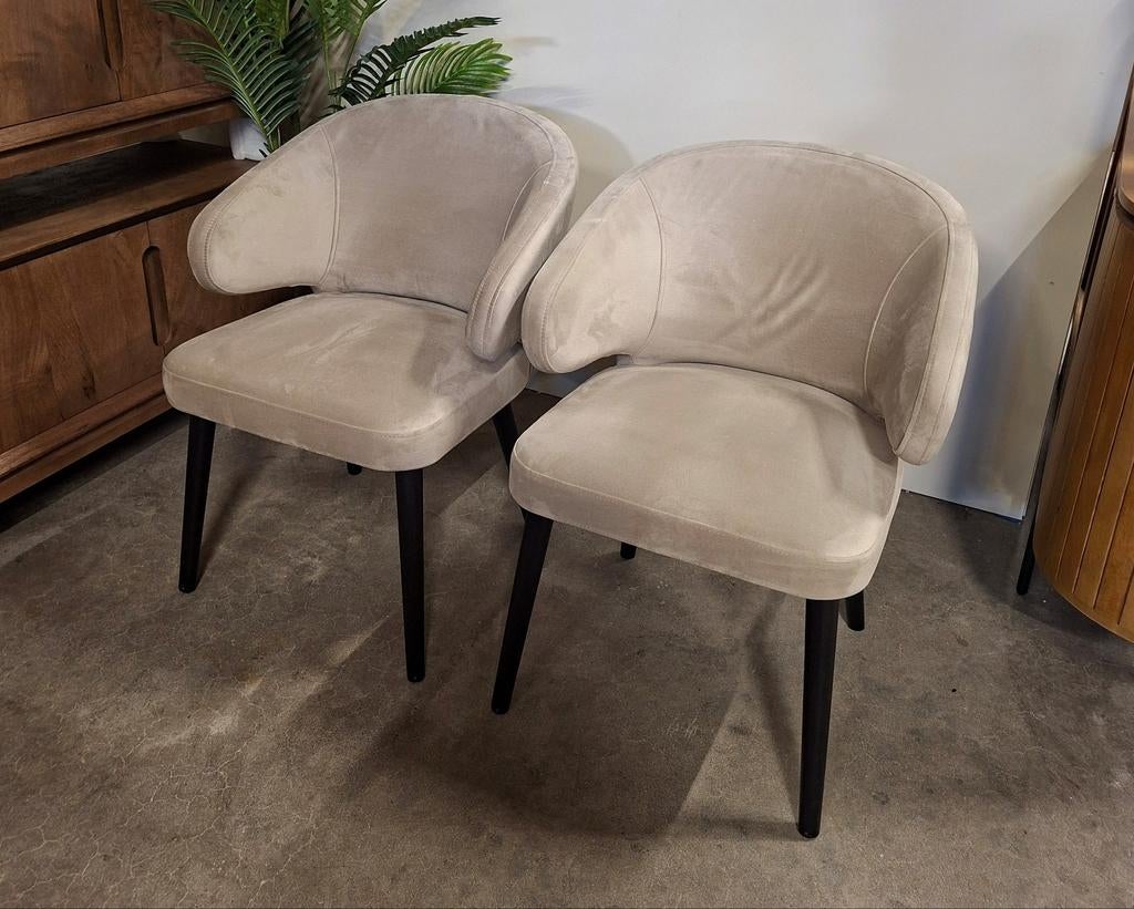 2 Eetkamerstoelen Indigo Velvet van Richmond Interiors, Ophalen, Overige materialen, Twee, Overige kleuren