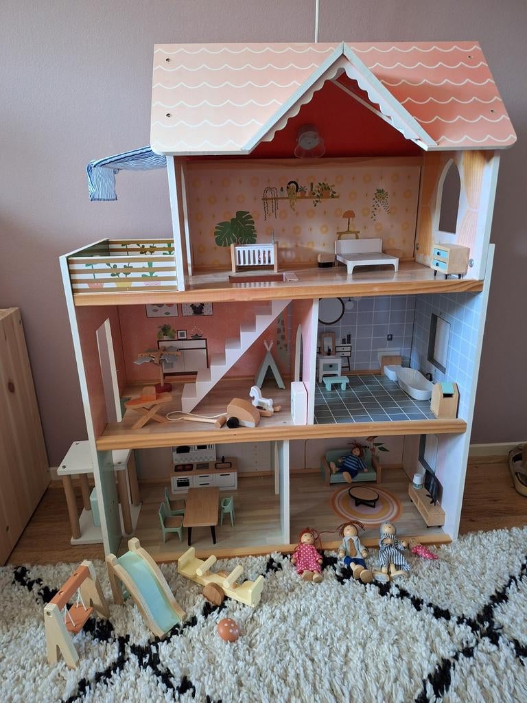 Mini Matters Poppenhuis met accessoires, Ophalen, Jongen of Meisje