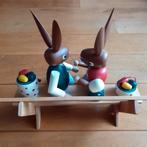 Paashazen-paartje op bankje, Diversen, Pasen, Ophalen of Verzenden