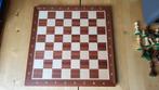 Opklapbaar schaakbord met houten schaakstukken, Ophalen of Verzenden, Minder dan 500 stukjes, Nieuw