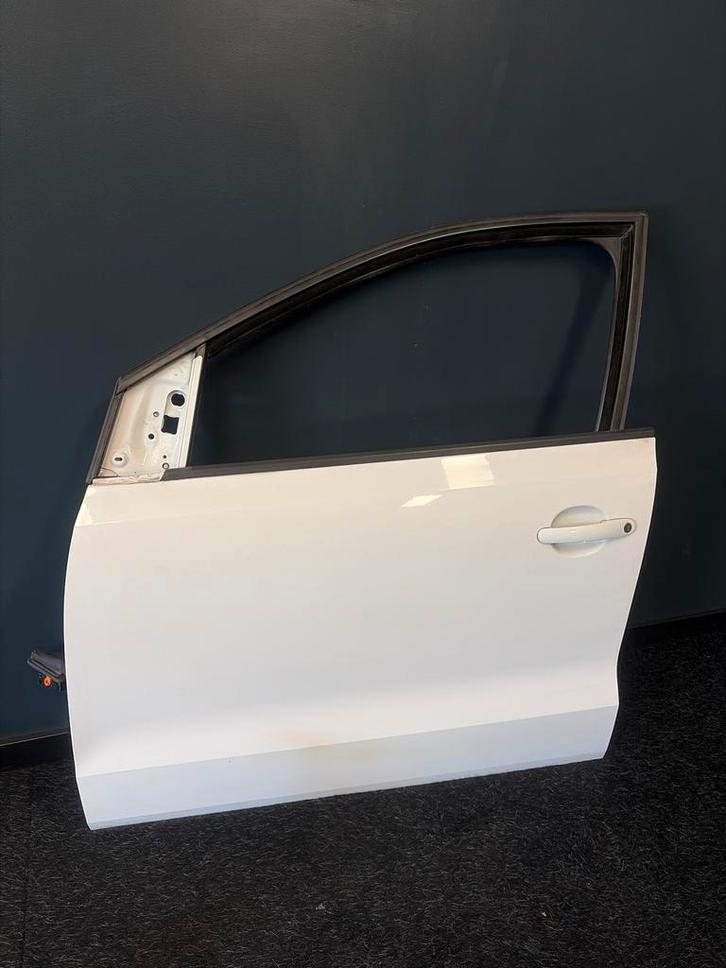 VW Polo 6R 6C Deur Linksvoor LB9A Wit 2009-2017, Auto-onderdelen, Carrosserie en Plaatwerk, Deur, Volkswagen, Voor, Gebruikt, Ophalen