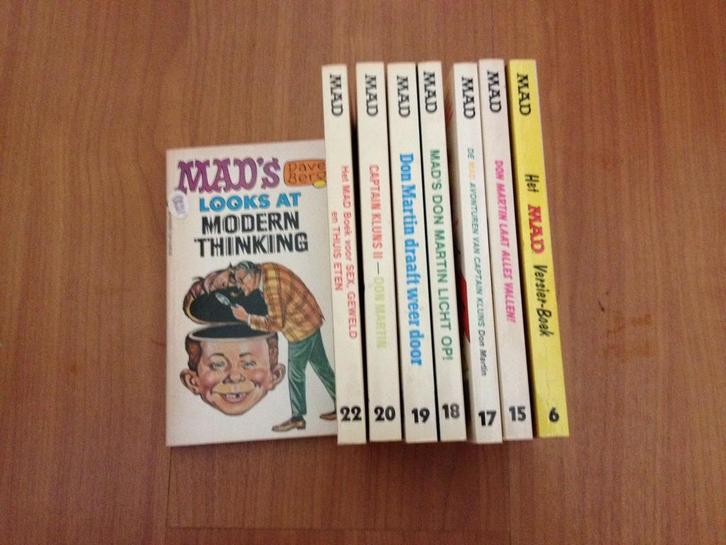 Mad pockets stripboek 8x (jaren 80), Boeken, Strips | Comics, Zo goed als nieuw, Meerdere comics, Europa, Ophalen of Verzenden